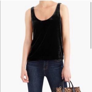 JCrew Velvet Tank - Black Size Small